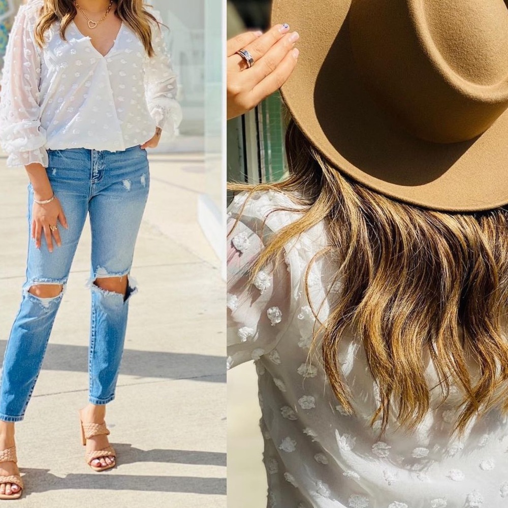 NWT WHITE WRAP TOP